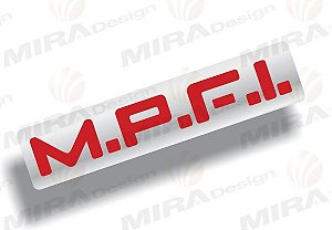 Adesivo metalizado M.P.F.I. da tampa de válvulas GM Monza e Kadett mpfi