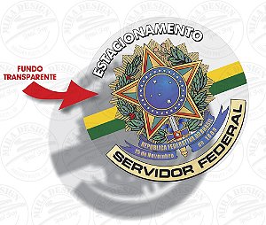 Adesivo ESTACIONAMENTO - SERVIDOR FEDERAL P/ Vidro