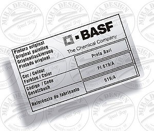 Adesivo Código Cor Prata Bari Fiat Basf