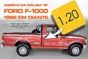 Adesivo 1,20 p/ Cabine Ford F-1000 1992 em Diante