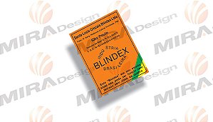 Kit 6 etiquetas adesivas BLINDEX p/ Vidros (anos 60)