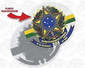 Adesivo BRASÃO DA REPÚBLICA p/ vidro