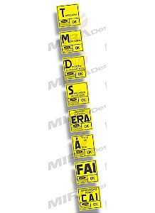 Etiquetas Adesivas Controle De Qualidade Ford - Amarela