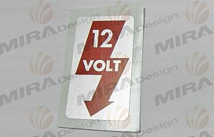 Adesivo 12 VOLT p/ VW Fusca / Kombi