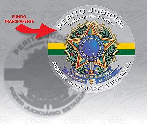 Adesivo PERITO JUDICIAL - PODER JUDICIÁRIO ESTADUAL p/ Vidro