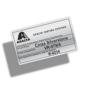 Adesivo Código Cor CINZA SILVERSTONE Fiat Axalta