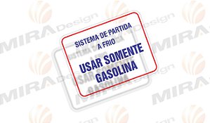 Adesivo USAR SOMENTE GASOLINA Reservatório Partida Fria Ford