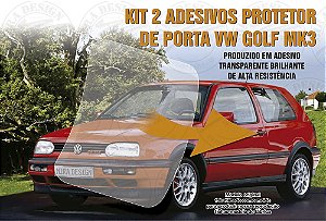 Kit 2 Adesivos Transparentes Protetor Porta VW Golf Mk3