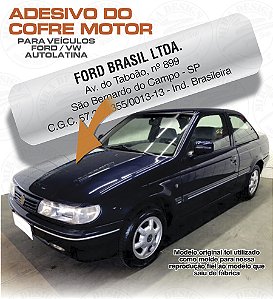 Adesivo FORD BRASIL - SBC P/ Torre Cofre VW Autolatina