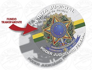 Adesivo PERITA JUDICIAL - PODER JUDICIÁRIO FEDERAL P/ Vidro (interno)