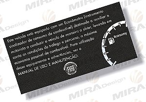 Adesivo do Quebra-Sol ECONÔMETRO ECONOMY Veículos Fiat