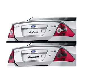 Adesivo Fumê Escuro p/ Lanternas Ford Fiesta Sedan 2003...