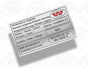 Adesivo Código Cor BEGE MARROCO FIAT WANDA