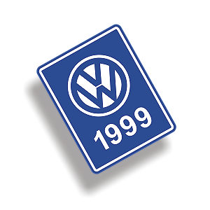 Adesivo ANO DE FABRICAÇÃO VW 1999 p/ vidro
