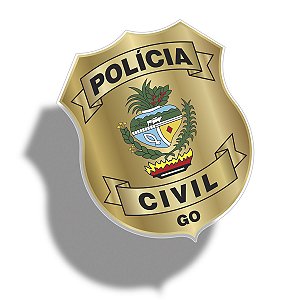 Adesivo POLÍCIA CIVIL ESTADO DE GOIÁS (DISTINTIVO) p/ vidro (INTERNO)