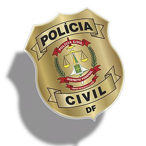 Adesivo POLÍCIA CIVIL DISTRITO FEDERAL DF (DISTINTIVO) p/ vidro (INTERNO)