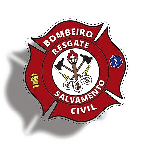 Adesivo BOMBEIRO CIVIL - RESGATE SALVAMENTO (7 cm / interno)