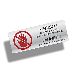 Adesivo PERIGO O VENTILADOR PODE GIRAR Chevrolet Omega 4.1