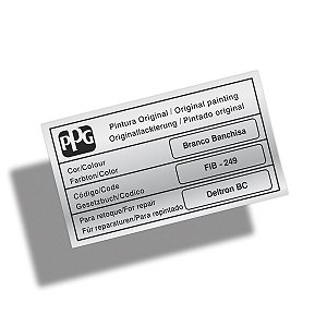Adesivo Código Cor BRANCO BANCHISA FIB-249 FIAT PPG