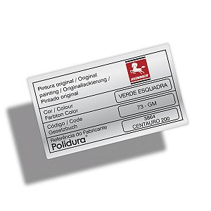 Adesivo Código Cor VERDE ESQUADRA CHEVROLET RENNER