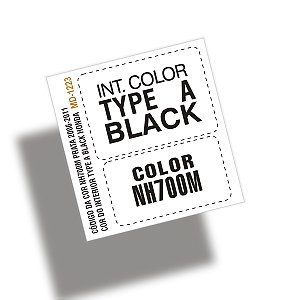 Adesivo Código Cor PRATA GLOBAL NH700M TYPE A BLACK Honda