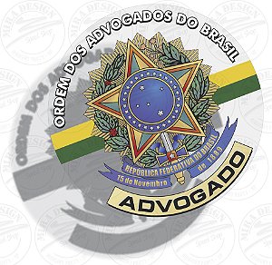 Adesivo ADVOGADO - OAB p/ Vidro C/ Película Escura (EXTERNO)