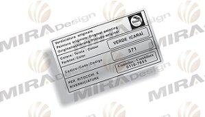 Adesivo Código Cor VERDE ICARAÍ Fiat GLASURIT