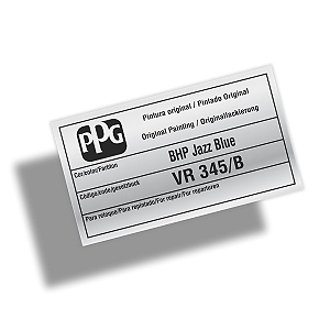 Adesivo Código Cor JAZZ BLUE (VR 345/B) FIAT JEEP PPG