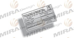 Adesivo Código Cor BEGE URANO / BEGE LINCE VW / FORD GLASURIT