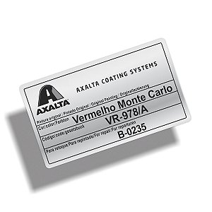 Adesivo Código Cor VERMELHO MONTE CARLO FIAT AXALTA