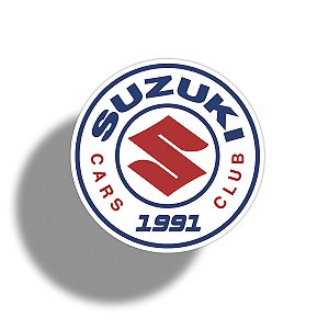 Adesivo SUZUKI CARS CLUB 1991 p/ vidro (interno)
