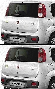 Adesivo Fumê Claro Lanternas Tras. Fiat Novo Uno