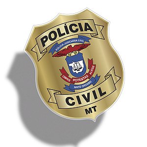 Adesivo POLÍCIA CIVIL MATO GROSSO PCMT (DISTINTIVO) p/ vidro (INTERNO)