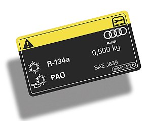 Adesivo CARGA GÁS 500g AUDI A3 (8V0 010 515 A)