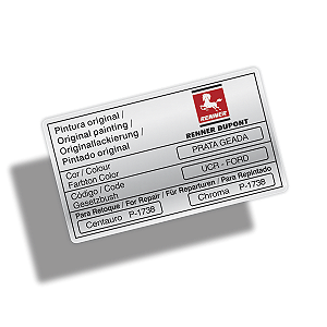 Adesivo Código Cor PRATA GEADA Ford RENNER