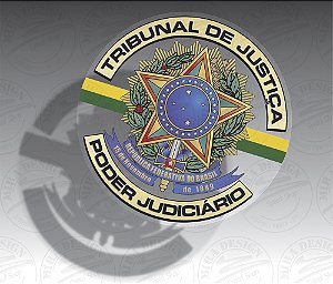 Adesivo TRIBUNAL DE JUSTIÇA / PODER JUDICIÁRIO - EXTERNO P/ VIDRO ESCURO