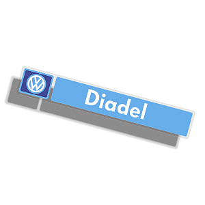 Adesivo Concessionária VW DIADEL para vidro