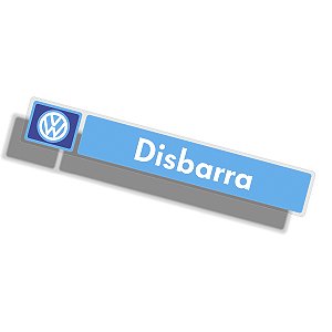 Adesivo Concessionária VW DISBARRA para vidro