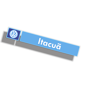 Adesivo Concessionária VW ITACUÃ para vidro