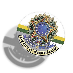 Adesivo PERITO FORENCE C/ Brasão da República (p/ Vidro)