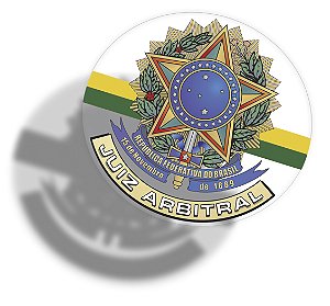 Adesivo JUIZ ARBITRAL C/ Brasão da República (p/ Vidro)