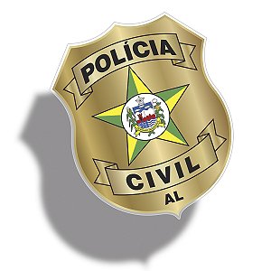 Adesivo POLÍCIA CIVIL DE ALAGOAS (DISTINTIVO) p/ vidro (INTERNO)
