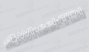 Adesivo Transparente 4WHEEL-TDI p/ Vidro Toyota