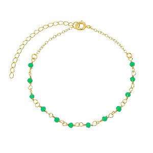 PULSEIRA COM CRISTAIS VERDE