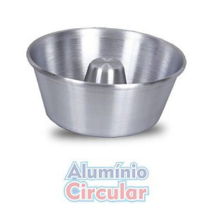 FORMA TUBO CÔNICA - BOLO CASEIRINHO - TAM 18 - ALUMÍNIO CIRCULAR
