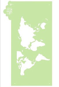 ESTÊNCIL GRASI MORAIS N° 41 - MAPA MUNDI