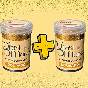 GLITÃO GRASI MORAIS DOURADO - 100g (COMBO COM 02 POTES DE 50g)