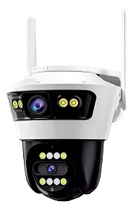 Câmera Speed Dome Wi-Fi TWG Full HD 2MP com 2 Câmeras (1 Fixa / 1 Móvel) TW-9560