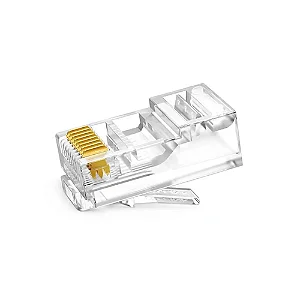 Conector Rede RJ-45 Ez-rj45 Vazado Cat5e/6