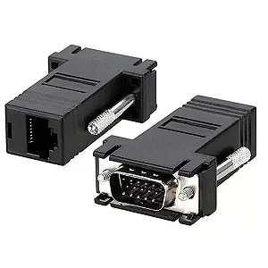 Adaptador Extensor Vga Video Via Cabo Rede Rj45